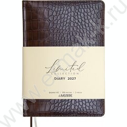 Ежедневник 2027г A5 168л "Belcanto" коричневый /тв.комб.обл. иск.кожа с поролоном /2 ляссе NEW | Фото 1