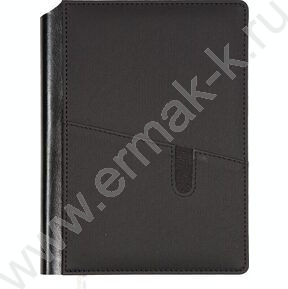 Ежедневник 2027г A5 168л "Brighton" черный /тв.комб.обл. иск.кожа /карман для телефона /2 ляссе NEW