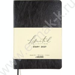 Ежедневник 2027г A5 168л "Orto" черный с черным срезом /мяг.обл. иск.кожа /2 ляссе NEW | Фото 1