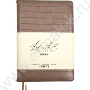 Ежедневник н/дат А5 160л "Barbara", кофе с молоком /тв.обл. иск.кожа /застежка на кнопке /2 лясс NEW