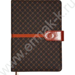 Ежедневник 2027г A5 168л "Chelsea" коричневый /тв.обл. иск.кожа /коричневый срез /2 ляссе NEW | Фото 1