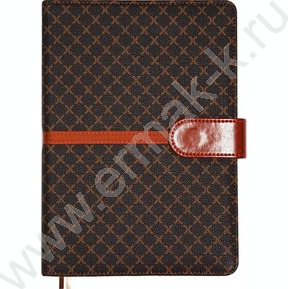 Ежедневник 2027г A5 168л "Chelsea" коричневый /тв.обл. иск.кожа /коричневый срез /2 ляссе NEW