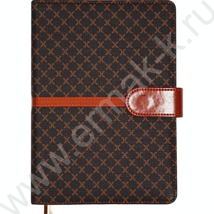 Ежедневник 2027г B6 168л "Chelsea" коричневый /тв.обл. иск.кожа /коричневый срез /2 ляссе NEW | Фото 1