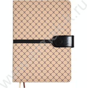 Ежедневник 2027г B6 168л "Chelsea" бежевый /тв.обл. иск.кожа /коричневый срез /2 ляссе NEW