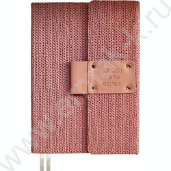 Ежедневник н/дат A5 160л "Sharon" розовый /тв.комб.обл. иск.кожа /магнитная створка /2 ляссе NEW | Фото 1