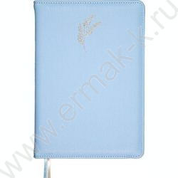 Ежедневник н/дат A5 160л "Ester" голубой /тв.обл. иск.кожа с поролоном /2 ляссе NEW | Фото 1