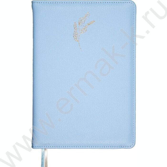 Ежедневник н/дат A5 160л "Ester" голубой /тв.обл. иск.кожа с поролоном /2 ляссе NEW | Фото 1
