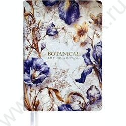 Ежедневник н/дат А5 160л "Greta", ирис /мяг.обл. иск.кожа /с цветным срезом /2 ляссе NEW | Фото 1