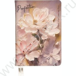 Ежедневник н/дат A5 160л "Perfection" анемон /тв.обл. иск.кожа с порол. /с цвет. срезом /2 ляссе NEW | Фото 1