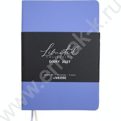 Ежедневник 2027г A5 168л "Nobile" сиренево-голубой /мяг.обл. иск.кожа soft touch /2 ляссе NEW | Фото 1