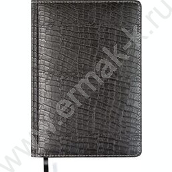 Ежедневник 2027г A5 168л "Croco" черный /тв.обл. иск.кожа  с поролоном /2 ляссе NEW | Фото 1
