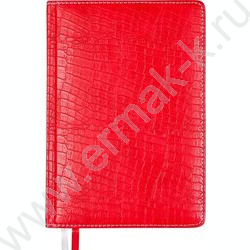 Ежедневник 2027г A5 168л "Croco" красный /тв.обл. иск.кожа  с поролоном /2 ляссе NEW | Фото 1