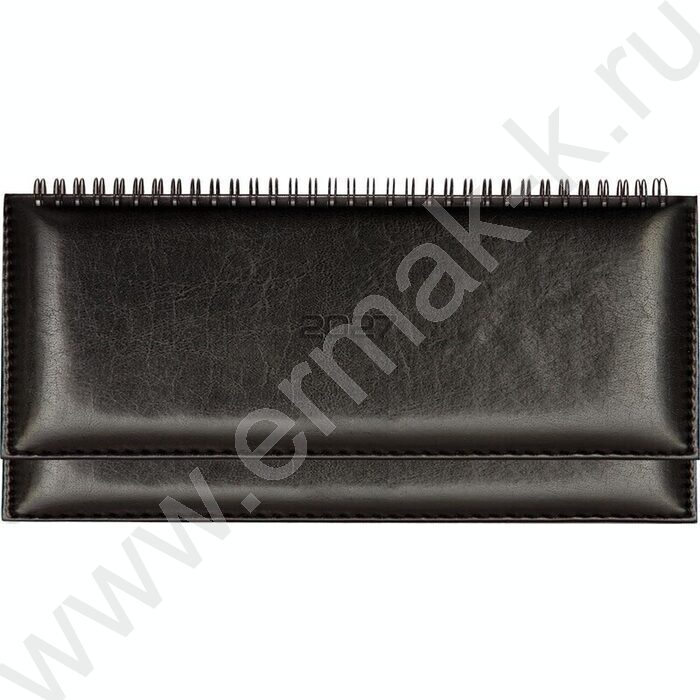 Ежедневник-планинг 2027г "Visa" черный /тв.обл. иск.кожа с поролоном /евроспираль NEW | Фото 1