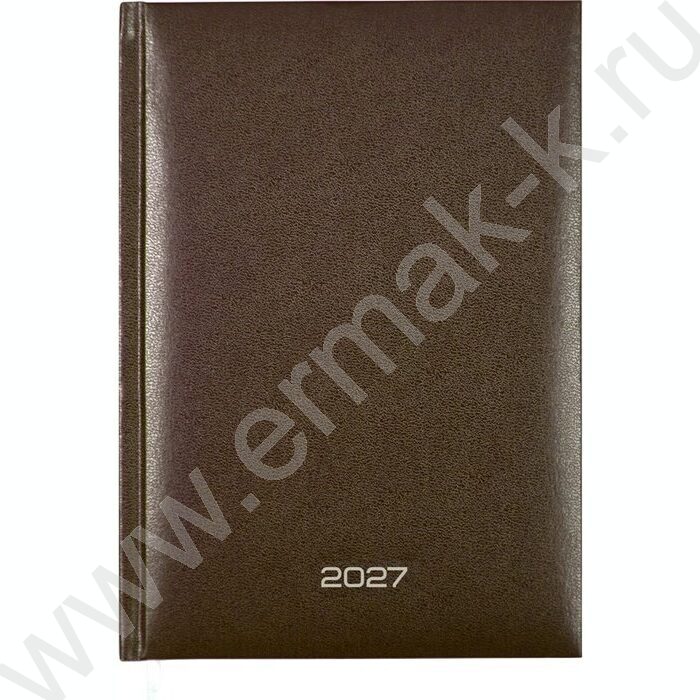 Ежедневник 2027г A5 168л "Orion" коричневый /тв.обл. бумвинил с поролоном /1 ляссе NEW | Фото 1