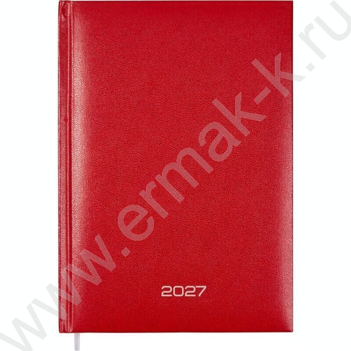 Ежедневник 2027г A5 168л "Orion" красный /тв.обл. бумвинил с поролоном /1 ляссе NEW | Фото 1