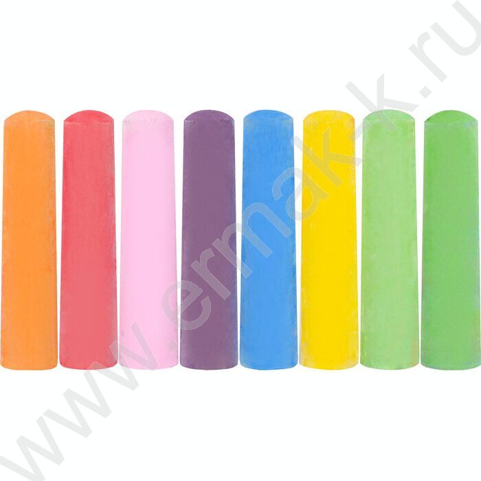 Мел цветной  8цв д/асфальта ведро, круглый NEW | Фото 3
