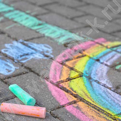 Мел цветной 10цв5цв д/асфальта, круглый NEW | Фото 6