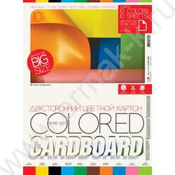 Картон цв. Двусторонний мелов. А3 10л/10цв 190 г/кв.м NEW | Фото 1