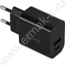 Сетевое зар./устр. BUWD1 20W 3A (PD+QC) USB-C/USB-A универсальное /черный NEW | Фото 3