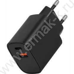 Сетевое зар./устр. BUWD1 20W 3A (PD+QC) USB-C/USB-A универсальное /черный NEW | Фото 4