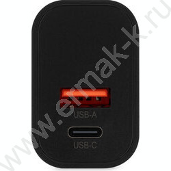 Сетевое зар./устр. BUWD1 20W 3A (PD+QC) USB-C/USB-A универсальное /черный NEW | Фото 7