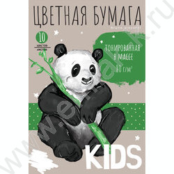 Бумага цв. тонированная в массе А4 10л/10цв Kids 80 г/кв.м NEW | Фото 1