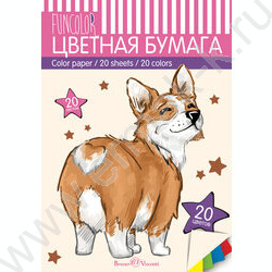 Бумага цв. мелов. А4 20л/20цв 115 г/кв.м NEW | Фото 1