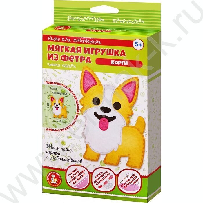 Набор д/творчества Мягкая игрушка из фетра "Корги" NEW | Фото 1