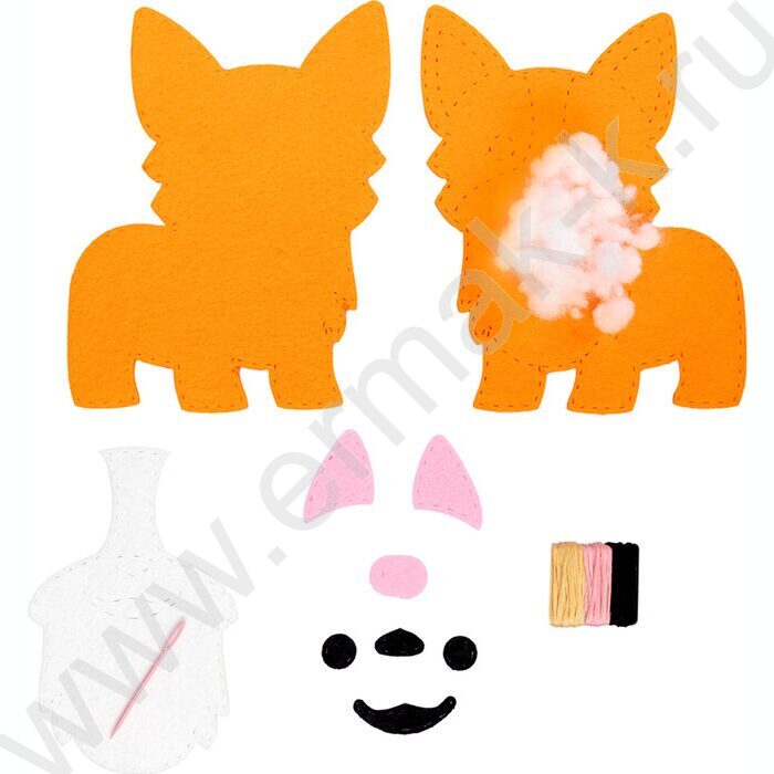 Набор д/творчества Мягкая игрушка из фетра "Корги" NEW | Фото 3