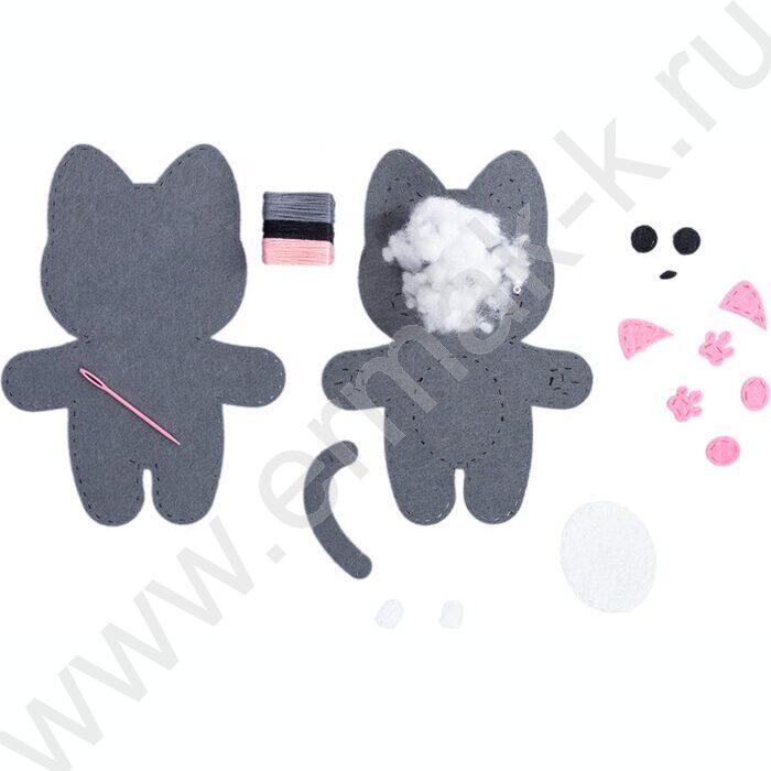 Набор д/творчества Мягкая игрушка из фетра. "Котик" NEW | Фото 4