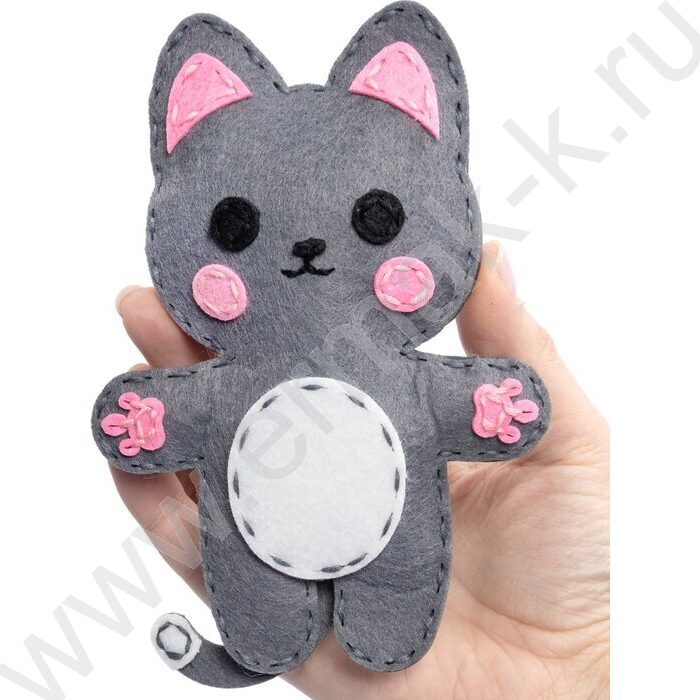 Набор д/творчества Мягкая игрушка из фетра. "Котик" NEW | Фото 8