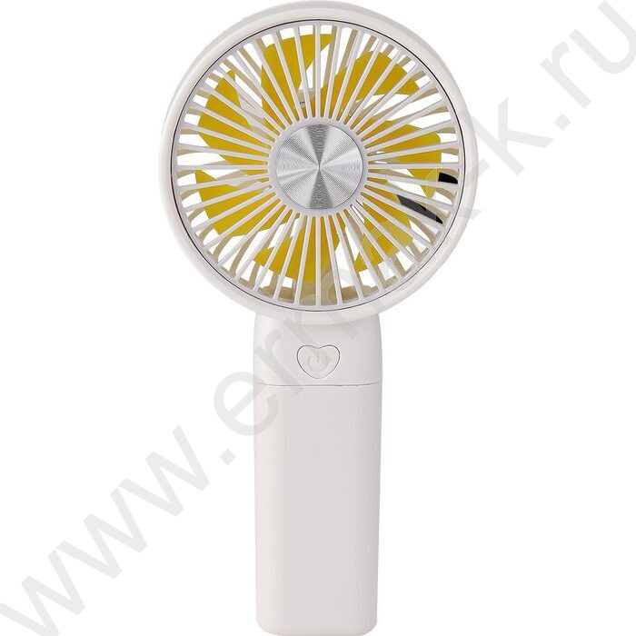 Вентилятор ручной с подставкой и зарядкой (USB) 3 уровня регул.7*8.5см белый NEW | Фото 2