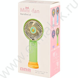 Вентилятор ручной с подставкой и зарядкой (USB) 3 уровня регул.7*8.5см белый NEW | Фото 5