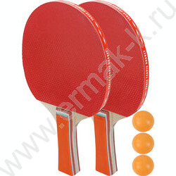 Набор для игры в настольный теннис 2 ракетки 3 шарика толщина 8мм блистер NEW | Фото 1