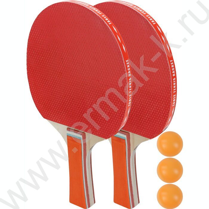 Набор для игры в настольный теннис 2 ракетки 3 шарика толщина 8мм блистер NEW | Фото 1