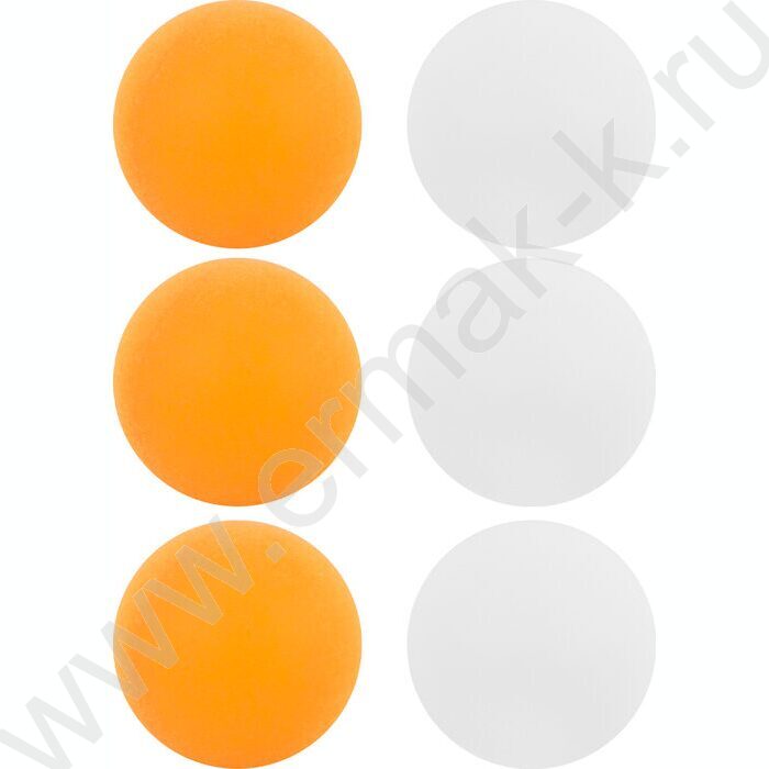 Шарики теннисные рыжий+белый 6шт NEW | Фото 1