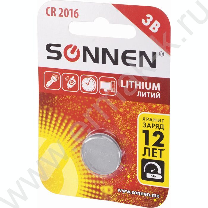 Батарейка Lithium CR2016 "таблетка, дисковая, кнопочная" /1 шт, блистер, NEW | Фото 4