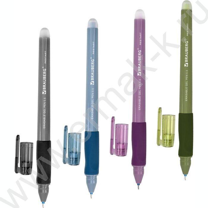 Ручка гелевая Пиши-Стирай 0,5мм, линия 0,35мм, синяя "RESTART MORANDI" /с эргономичным грипом NEW | Фото 2