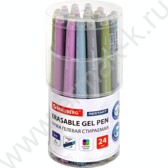 Ручка гелевая Пиши-Стирай 0,5мм, линия 0,35мм, синяя "RESTART MORANDI" /с эргономичным грипом NEW | Фото 7