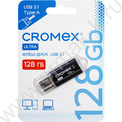 Съемный носитель информации 128GB USB Ultra <USB 3.1> металлический корпус, черный NEW | Фото 3