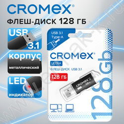 Съемный носитель информации 128GB USB Ultra <USB 3.1> металлический корпус, черный NEW | Фото 4