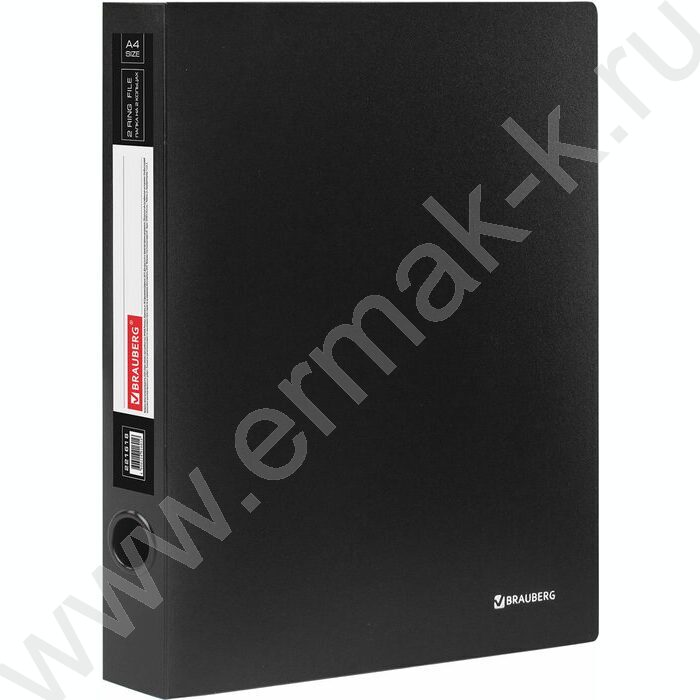 Папка 2 кольца 40мм "Стандарт" черная до 300л 0,9мм NEW | Фото 1