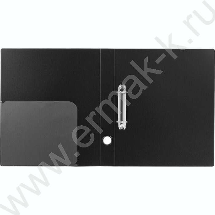 Папка 2 кольца 40мм "Стандарт" черная до 300л 0,9мм NEW | Фото 4