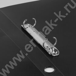 Папка 2 кольца 40мм "Стандарт" черная до 300л 0,9мм NEW | Фото 6