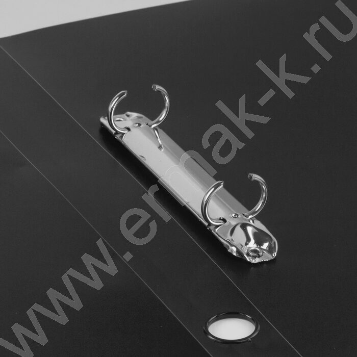 Папка 2 кольца 40мм "Стандарт" черная до 300л 0,9мм NEW | Фото 6