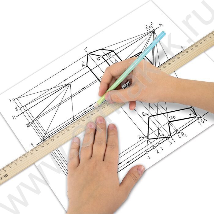 Линейка  дер. 50см NEW | Фото 6