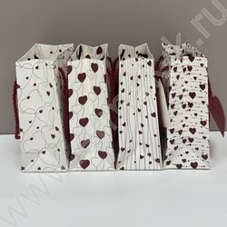 Пакет подарочный 14*7*17см. "Сердечки" /ассорти NEW | Фото 4