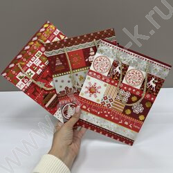 Пакет подарочный 23*18*10см. "Новогодние узоры" /ассорти NEW | Фото 3