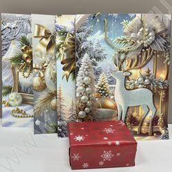 Пакет подарочный 40*30*12см. "Новый год, золотой" /ассорти NEW | Фото 5