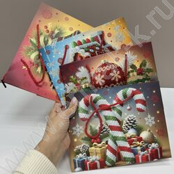 Пакет подарочный 23*18*10см. "Новый год, красный" /ассорти NEW | Фото 3